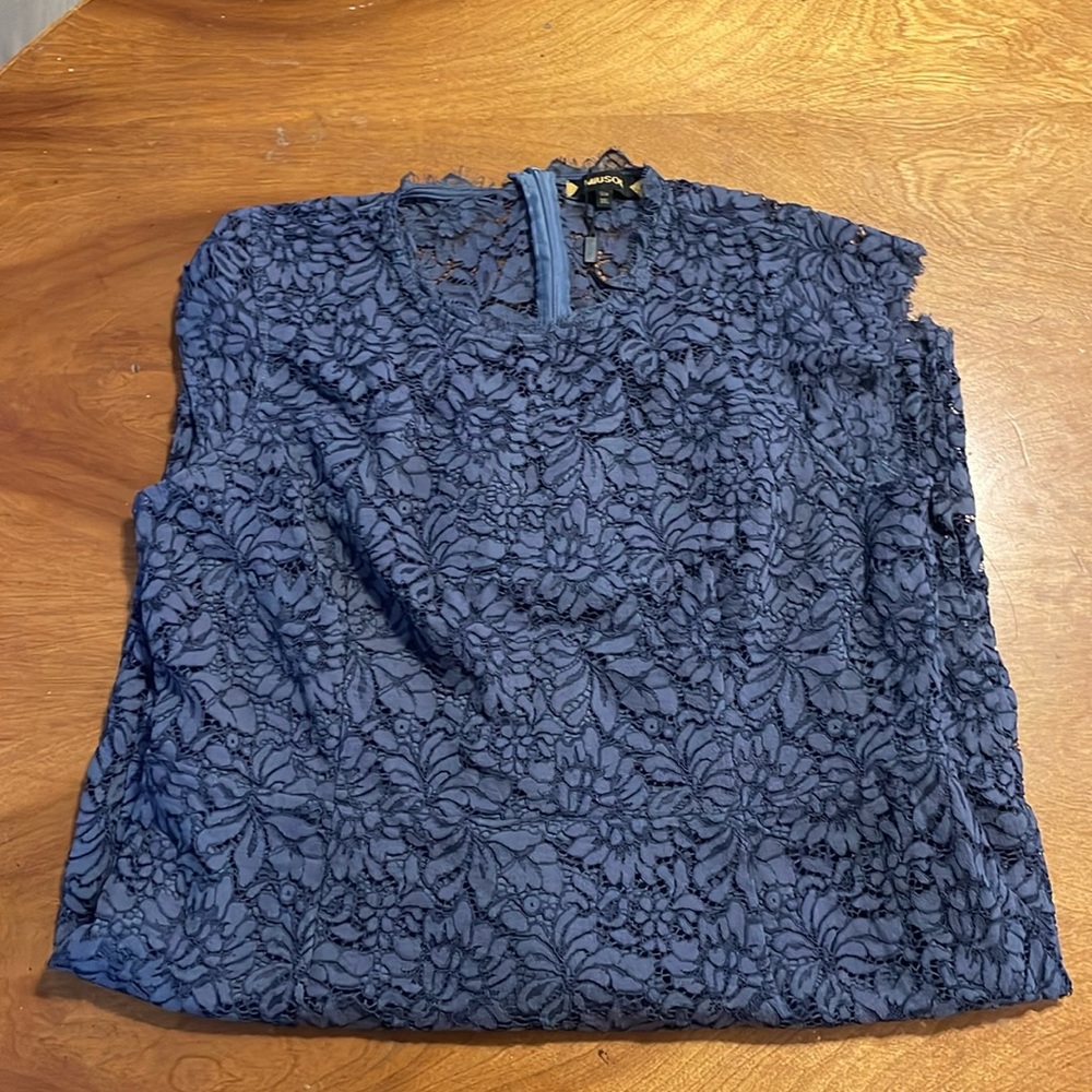 Blue flower printed dress